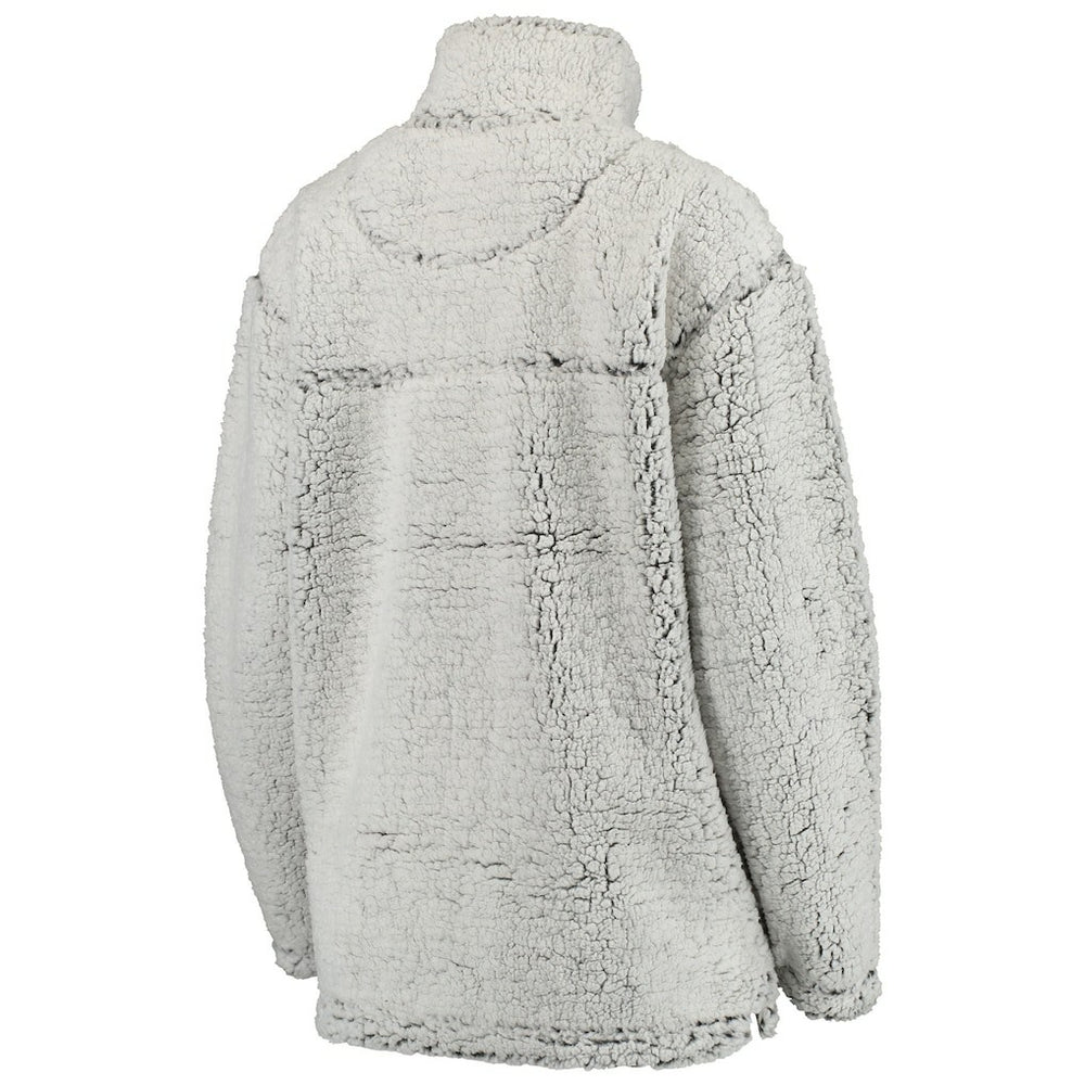 Pittsburgh Steelers Women's Sherpa Quarter-Zip Pullover Jacket - Gray - NFL