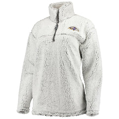Baltimore Ravens G-III 4Her by Carl Banks Women's Sherpa Quarter-Zip Pullover Jacket - Gray - NFL