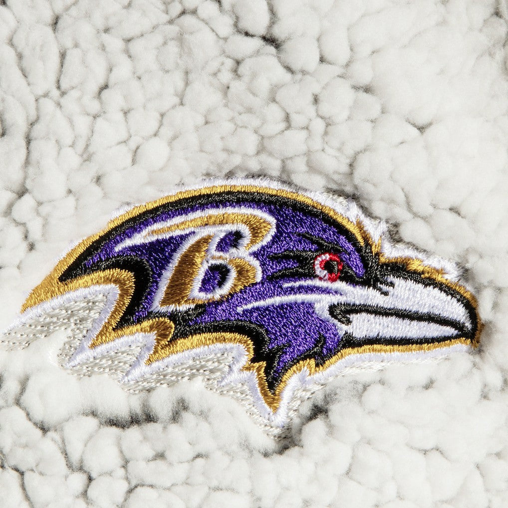 Baltimore Ravens G-III 4Her by Carl Banks Women's Sherpa Quarter-Zip Pullover Jacket - Gray - NFL