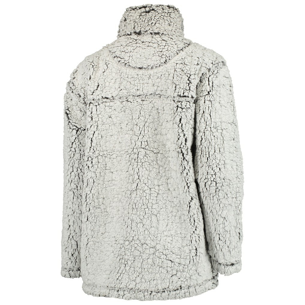 Minnesota Vikings Women's Sherpa Quarter-Zip Pullover Jacket - Gray - NFL