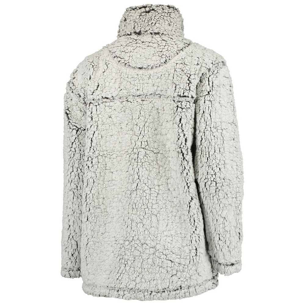 Minnesota Vikings Women's Sherpa Quarter-Zip Pullover Jacket - Gray - NFL