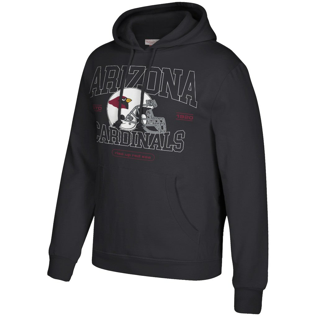 Arizona Cardinals Classic Helmet Pullover Hoodie - Black - Mitchell & Ness
