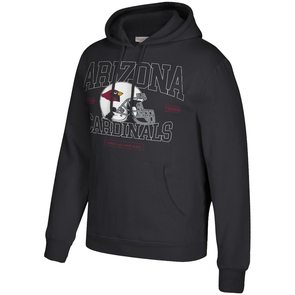 Arizona Cardinals Classic Helmet Pullover Hoodie - Black - Mitchell & Ness