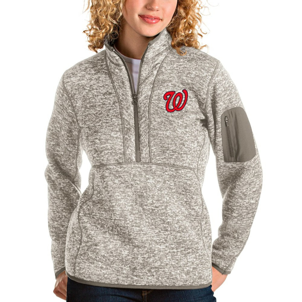 Washington Nationals Antigua Women's Fortune Quarter-Zip Pullover Jacket Discount