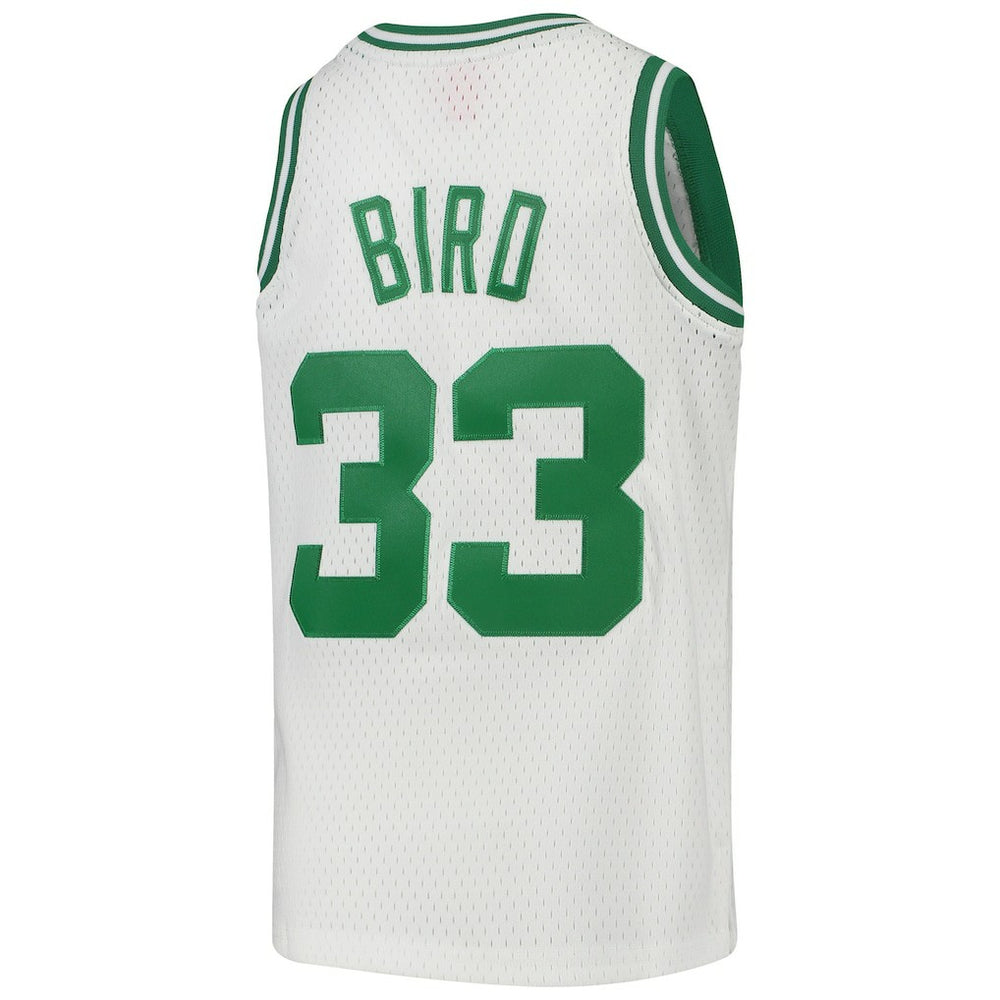 Mitchell & Ness Larry Bird Boston Celtics Youth 1985-86 Hardwood Classics Swingman Throwback Jersey White