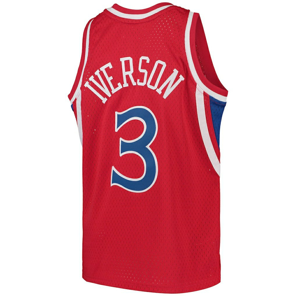 Mitchell & Ness Allen Iverson Philadelphia 76ers Youth 1996/97 Hardwood Classics Swingman Throwback Jersey Red