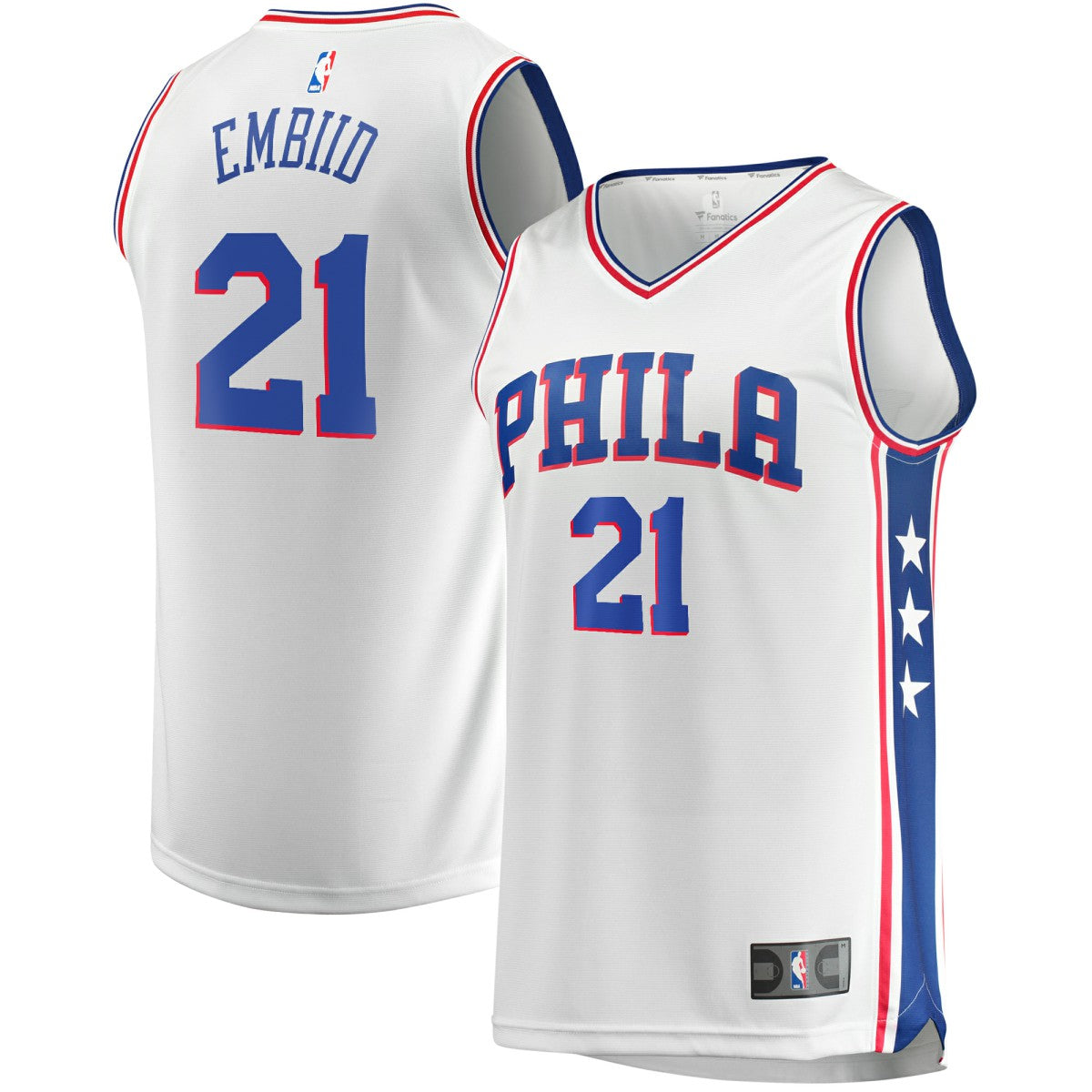 Fanatics Joel Embiid Philadelphia 76ers Replica Jersey Association Edition White
