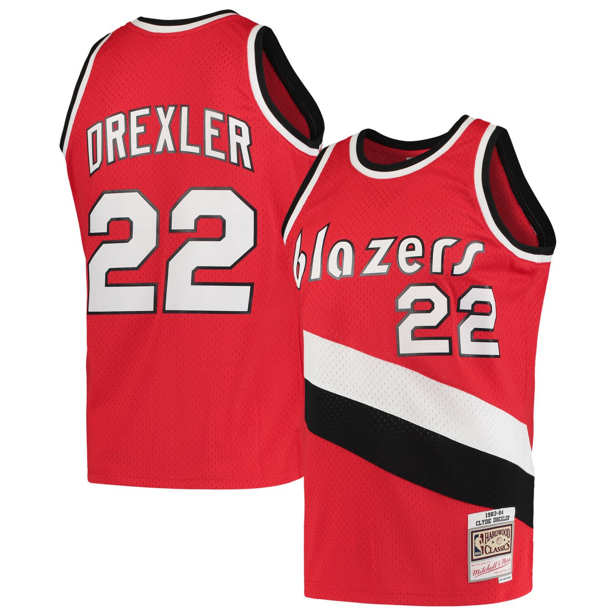 Mitchell & Ness Clyde Drexler Portland Trail Blazers 1983/84 Hardwood Classics Swingman Jersey Red
