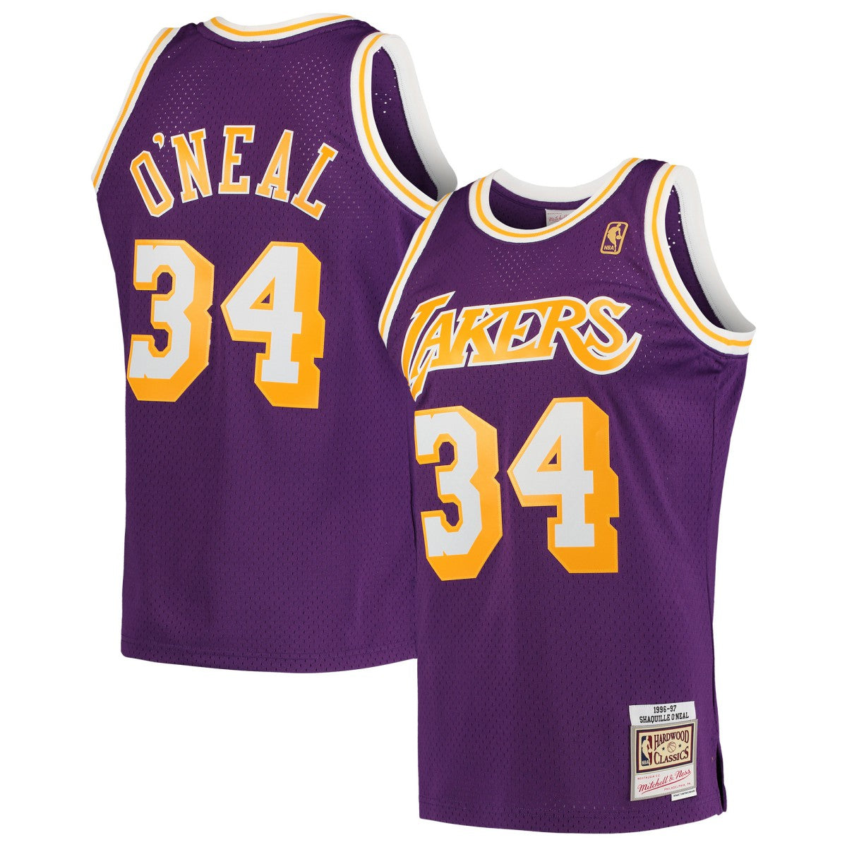 Mitchell & Ness Shaquille O'Neal Los Angeles Lakers Hardwood Classics Swingman Jersey Purple