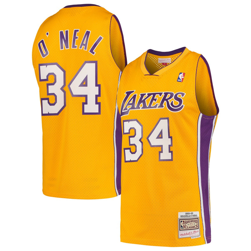 Mitchell & Ness Shaquille O'Neal Los Angeles Lakers Hardwood Classics Swingman Jersey Gold
