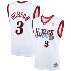 Mitchell & Ness Allen Iverson Philadelphia 76ers Hardwood Classics Swingman Jersey White