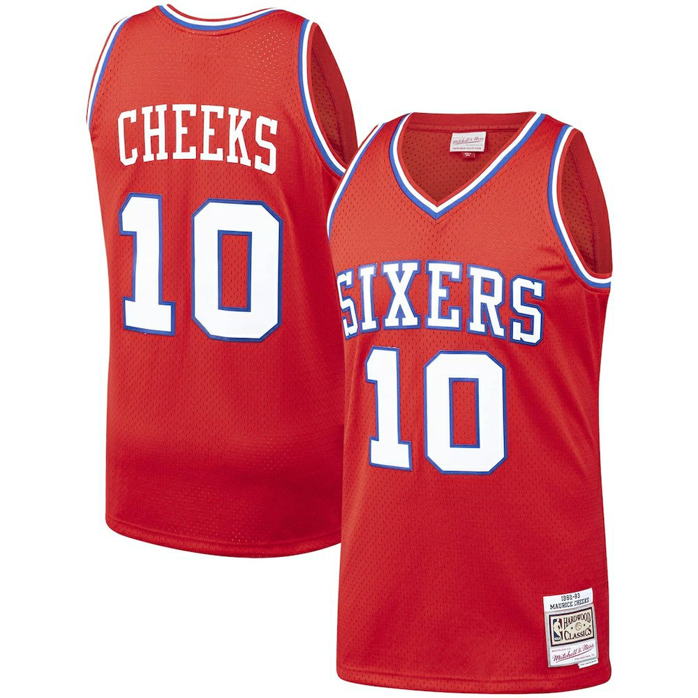 Mitchell & Ness Maurice Cheeks Philadelphia 76ers Hardwood Classics Swingman Jersey Red