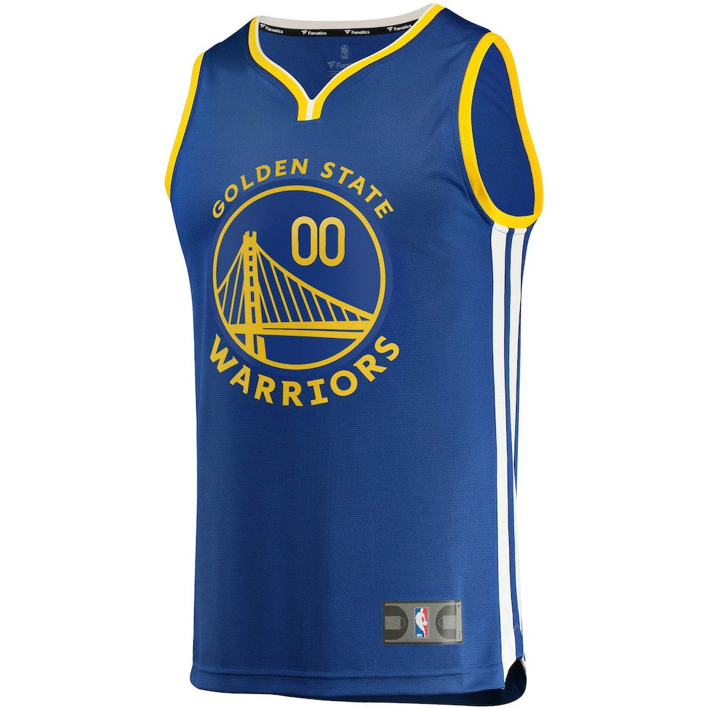 Fanatics Golden State Warriors Fast Break Custom Replica Jersey Royal Icon Edition