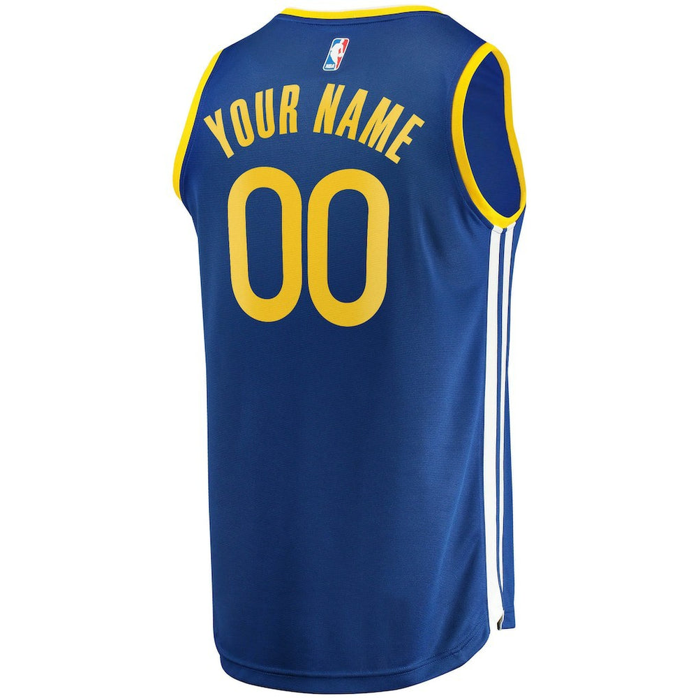 Fanatics Golden State Warriors Fast Break Custom Replica Jersey Royal Icon Edition