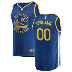 Fanatics Golden State Warriors Youth 2019/20 Fast Break Custom Replica Jersey Royal Icon Edition