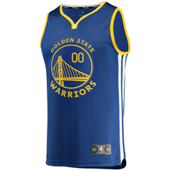 Fanatics Golden State Warriors Youth 2019/20 Fast Break Custom Replica Jersey Royal Icon Edition