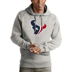 Houston Texans Antigua Victory Pullover Hoodie - Heather Gray - NFL