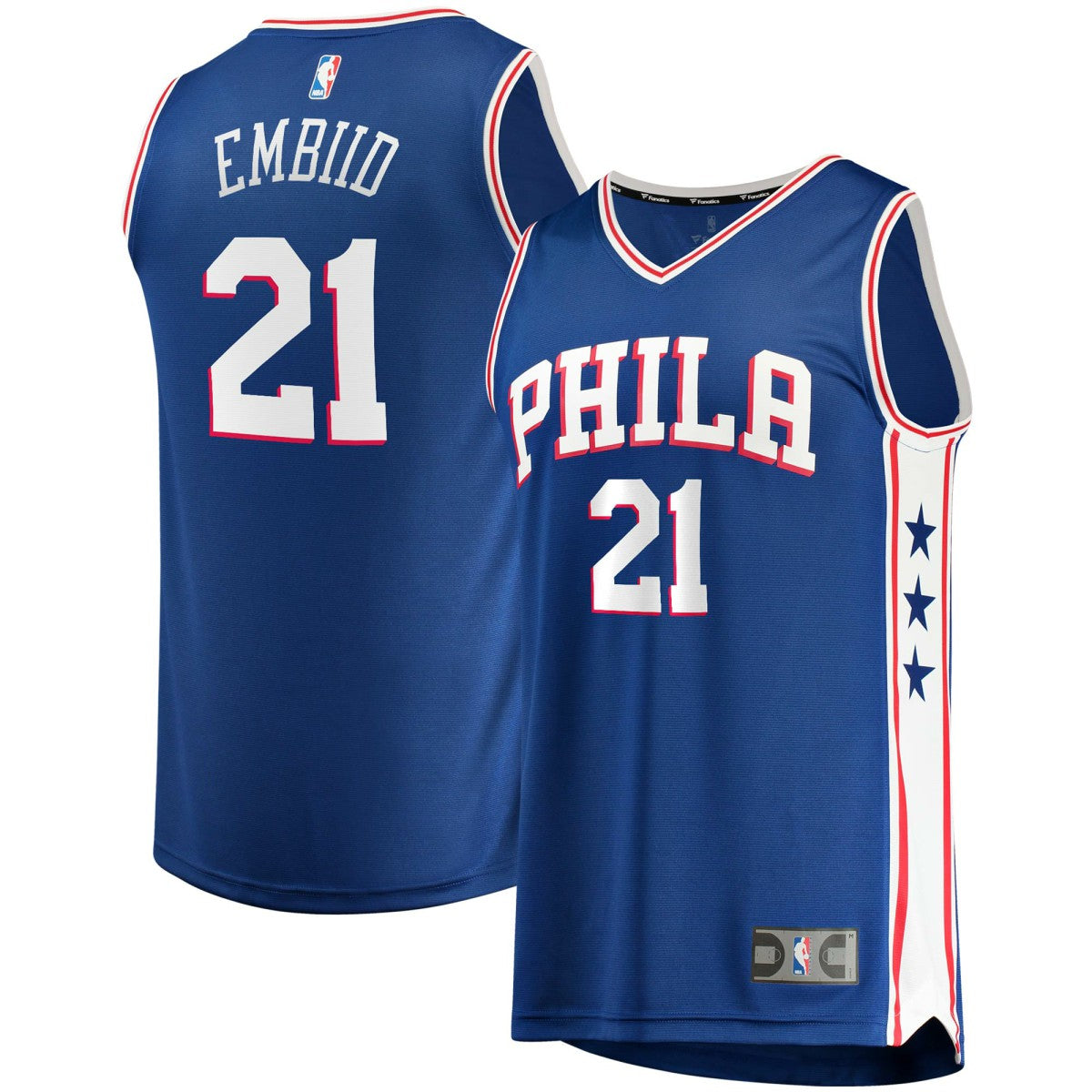 Fanatics Joel Embiid Philadelphia 76ers Fast Break Replica Player Jersey Icon Edition Royal