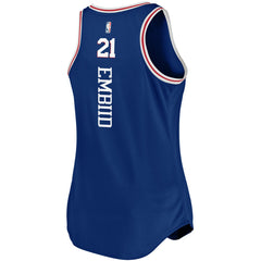 Fanatics Joel Embiid Philadelphia 76ers Women's Fast Break Team Tank Jersey Icon Edition Royal