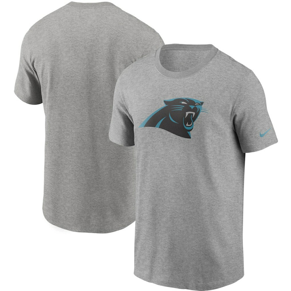 Carolina Panthers Primetime Logo Essential T-Shirt - Heather Gray - Nike