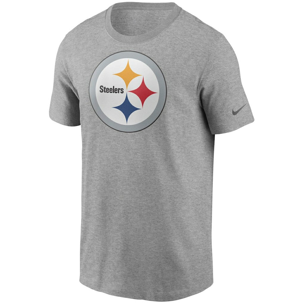Pittsburgh Steelers Primetime Logo Essential T-Shirt - Heather Gray - Nike