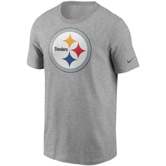 Pittsburgh Steelers Primetime Logo Essential T-Shirt - Heather Gray - Nike