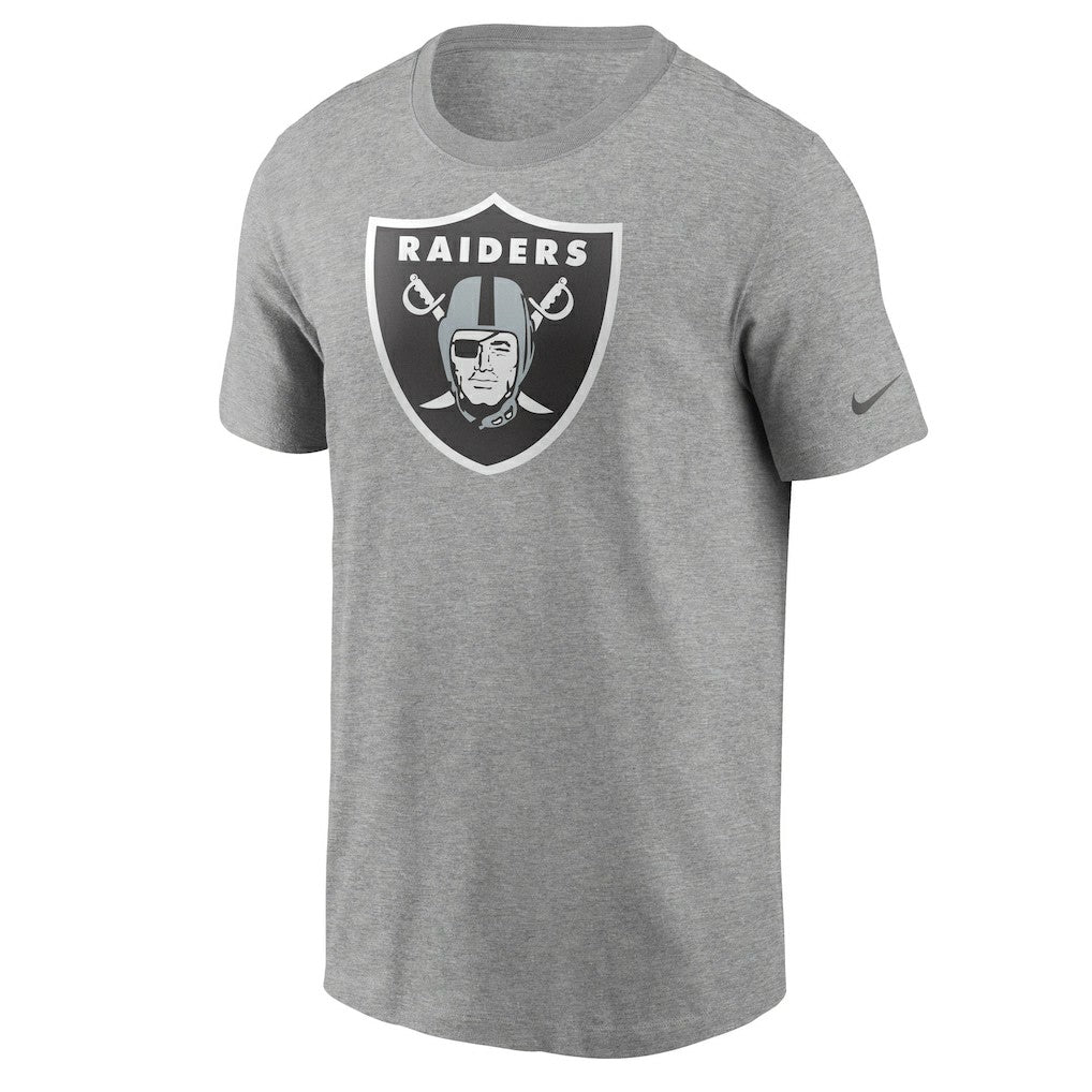 Las Vegas Raiders Primetime Logo Essential T-Shirt - Heather Gray - Nike