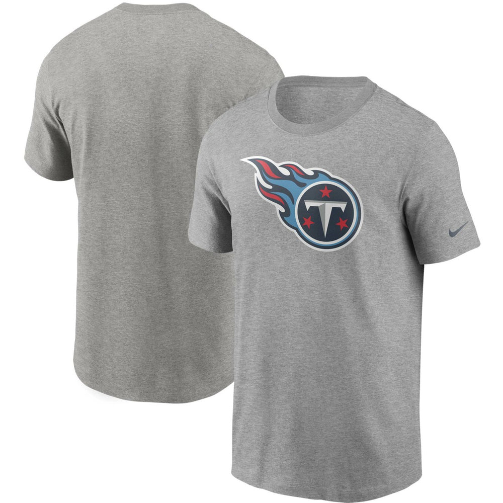 Tennessee Titans Primetime Logo Essential T-Shirt - Heather Gray - Nike