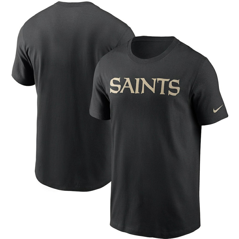 New Orleans Saints Team Wordmark T-Shirt - Black - Nike