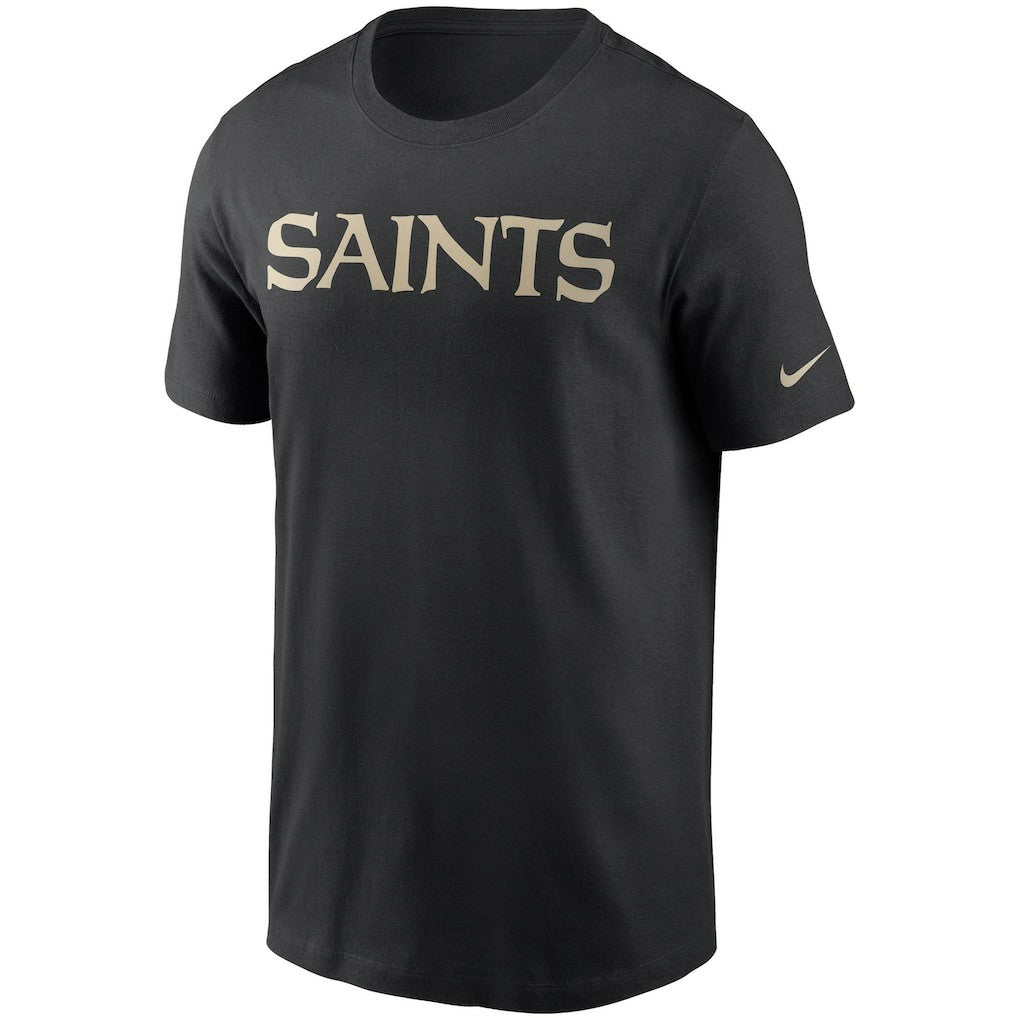 New Orleans Saints Team Wordmark T-Shirt - Black - Nike