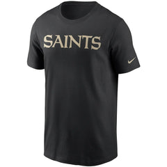 New Orleans Saints Team Wordmark T-Shirt - Black - Nike