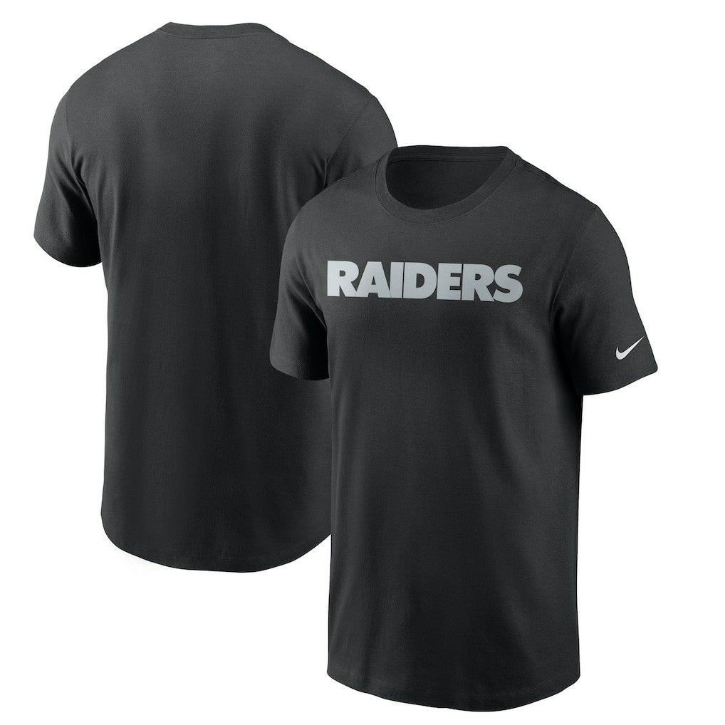 Las Vegas Raiders Team Wordmark T-Shirt - Black - Nike