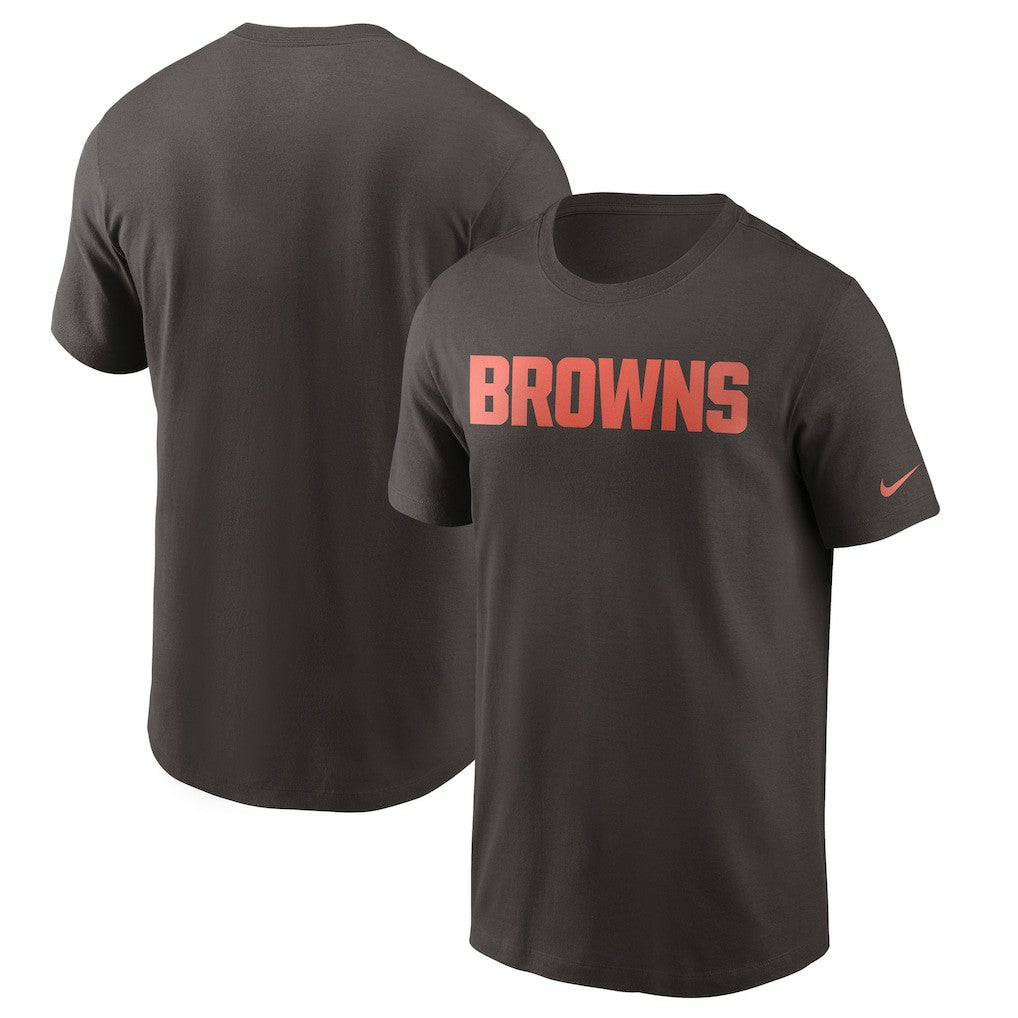 Cleveland Browns Team Wordmark T-Shirt - Brown - Nike