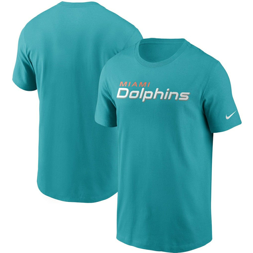 Miami Dolphins Team Wordmark T-Shirt - Aqua - Nike
