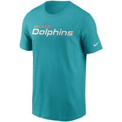Miami Dolphins Team Wordmark T-Shirt - Aqua - Nike