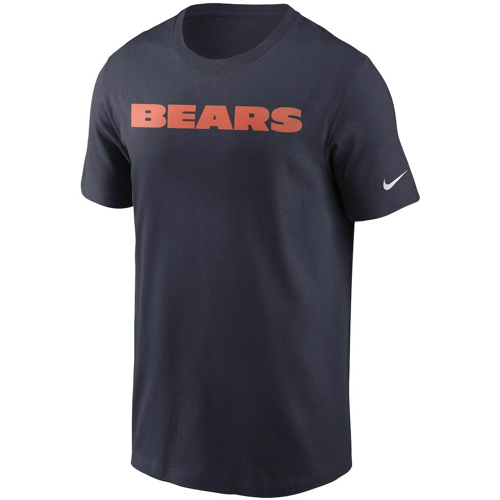 Chicago Bears Team Wordmark T-Shirt - Navy - Nike