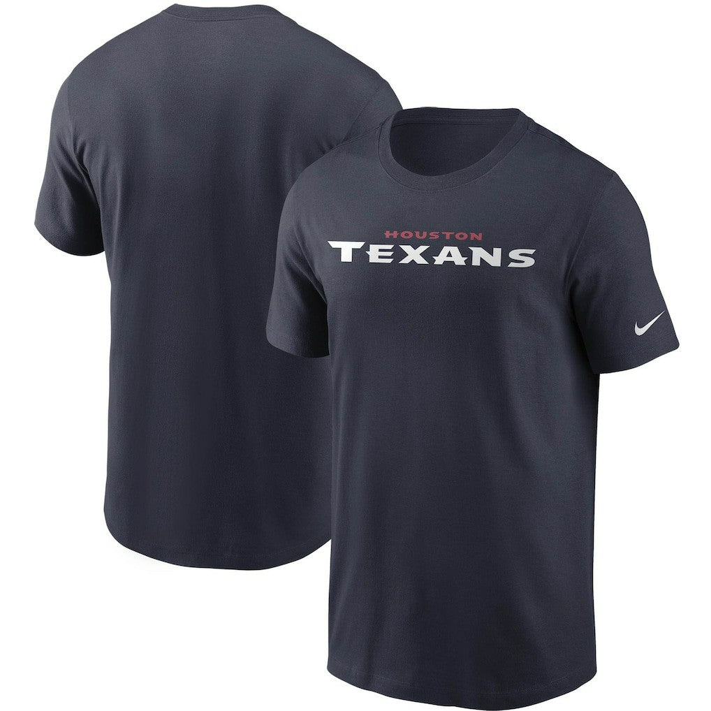 Houston Texans Team Wordmark T-Shirt - Navy - Nike