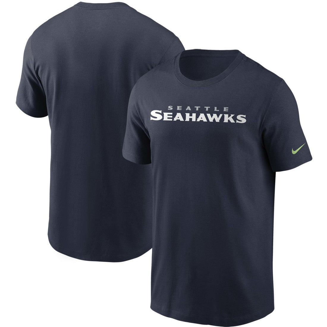 Seattle Seahawks Team Wordmark T-Shirt - College Navy - Nike