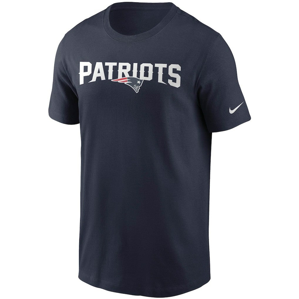 New England Patriots Team Wordmark T-Shirt - Navy - Nike