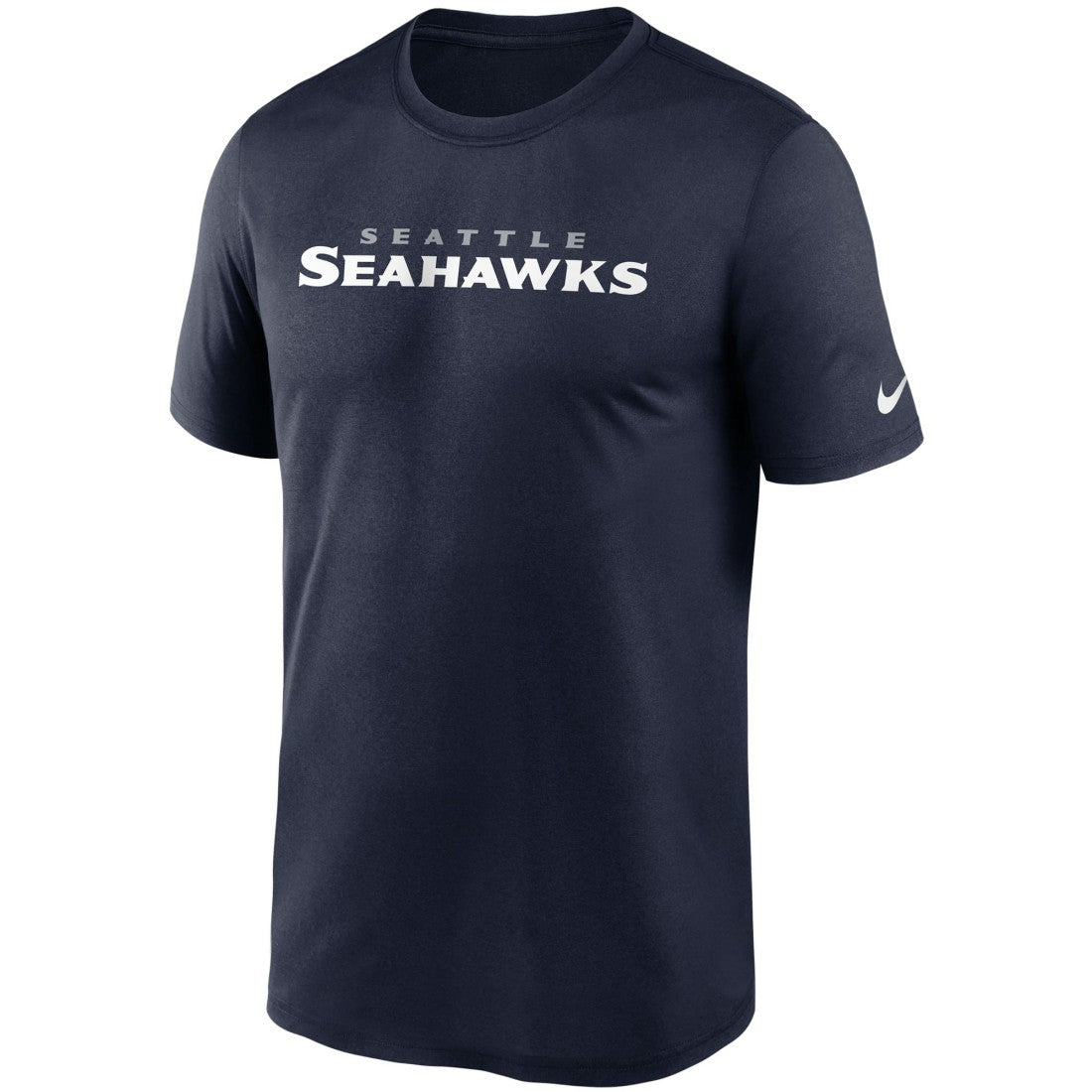Seattle Seahawks Wordmark Legend Performance T-Shirt - College Navy - Nike