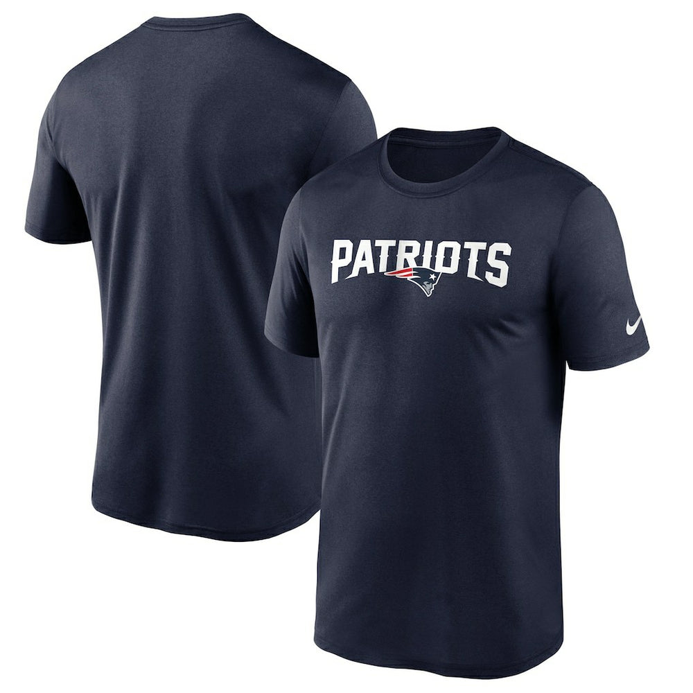 New England Patriots Wordmark Legend Performance T-Shirt - Navy - Nike