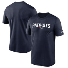 New England Patriots Wordmark Legend Performance T-Shirt - Navy - Nike