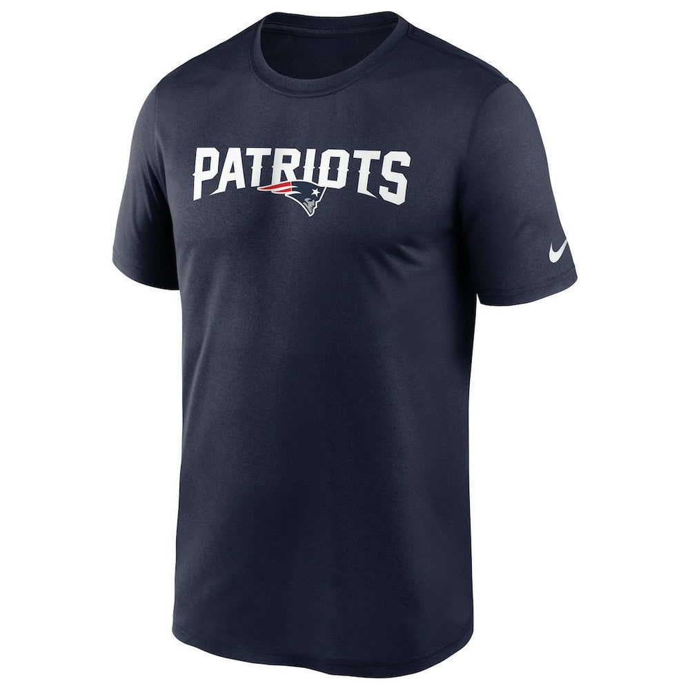 New England Patriots Wordmark Legend Performance T-Shirt - Navy - Nike