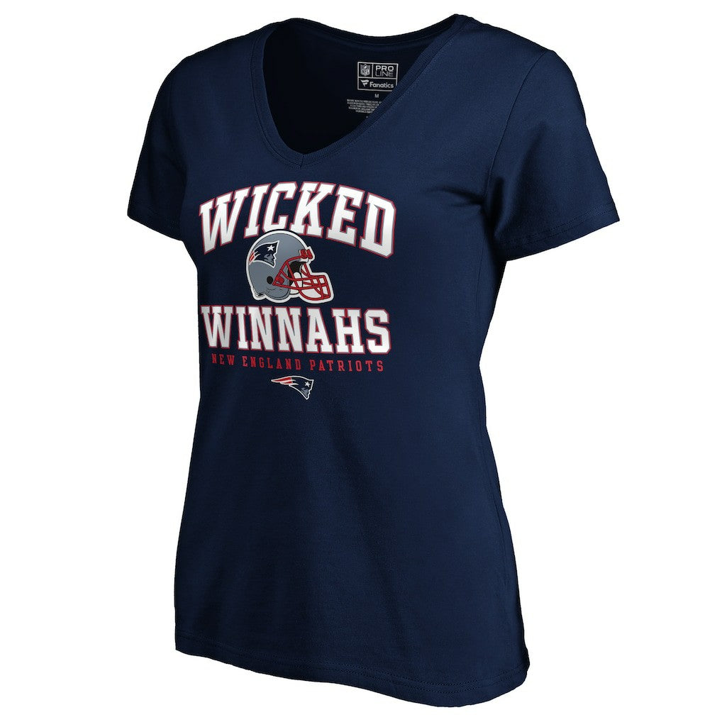 New England Patriots Women's Hometown Refresh V-Neck T-Shirt - Navy - NFL