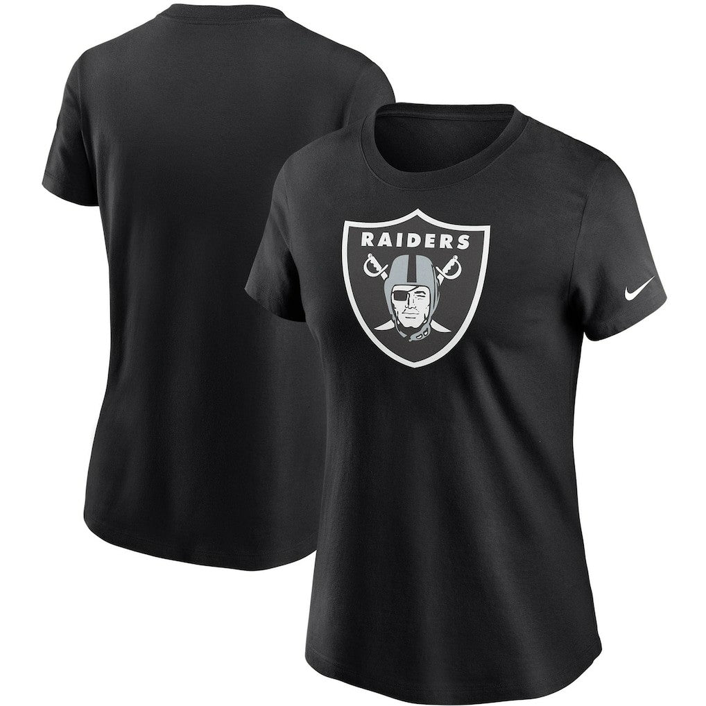 Las Vegas Raiders Women's Logo Essential T-Shirt - Black - Nike