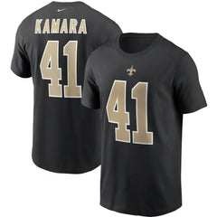Alvin Kamara New Orleans Saints Name & Number T-Shirt - Black - Nike