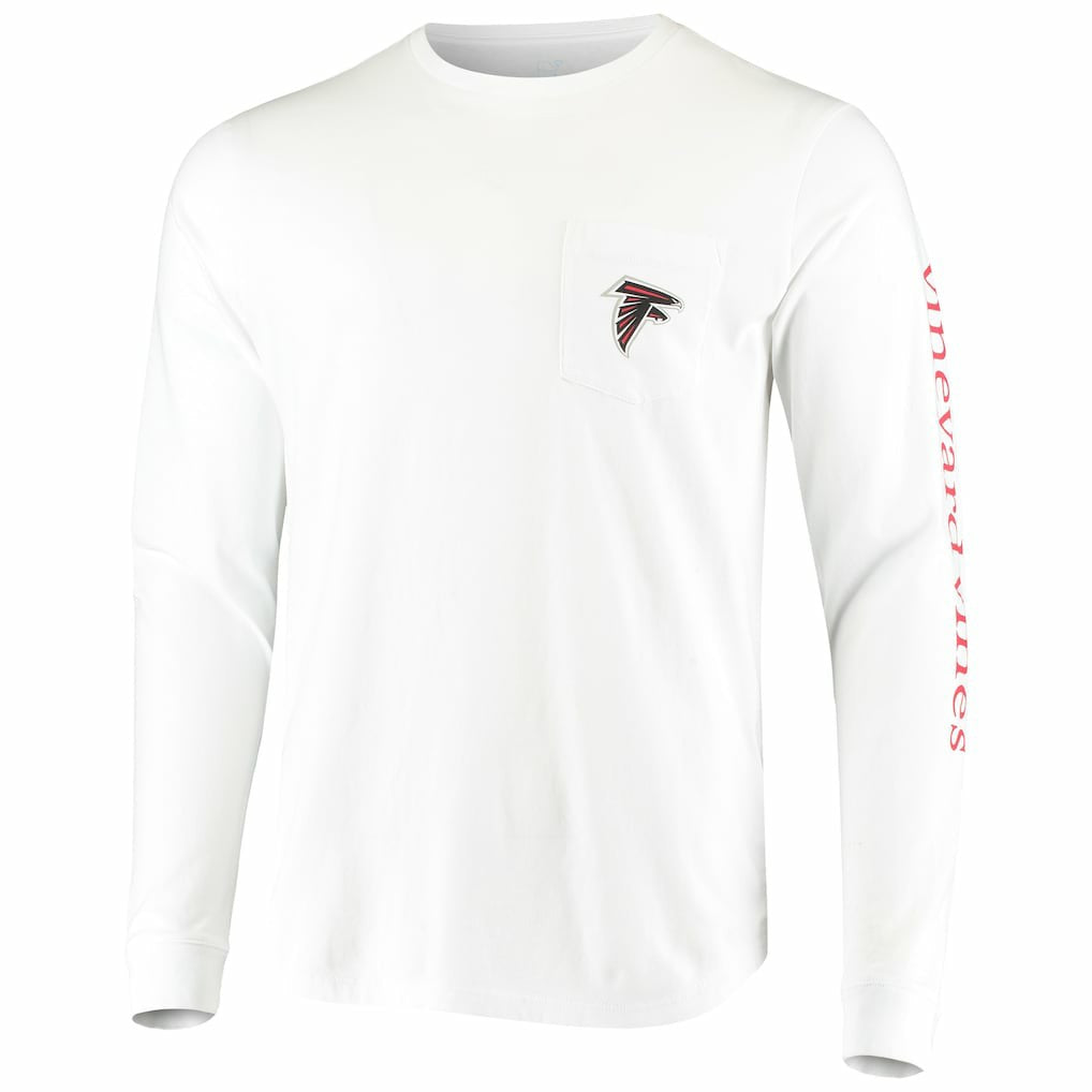 Atlanta Falcons Vineyard Vines Whale Helmet Long Sleeve T-Shirt - White - NFL