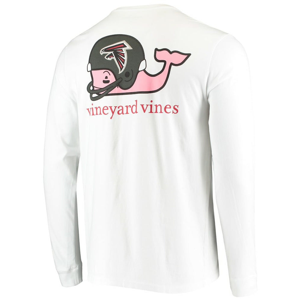 Atlanta Falcons Vineyard Vines Whale Helmet Long Sleeve T-Shirt - White - NFL