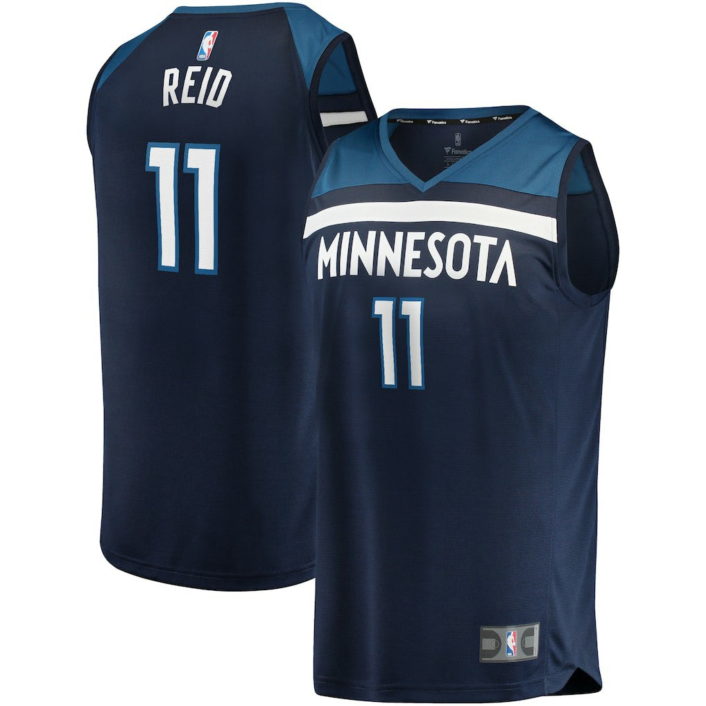 Fanatics Naz Reid Minnesota Timberwolves Fast Break Replica Jersey Navy Icon Edition