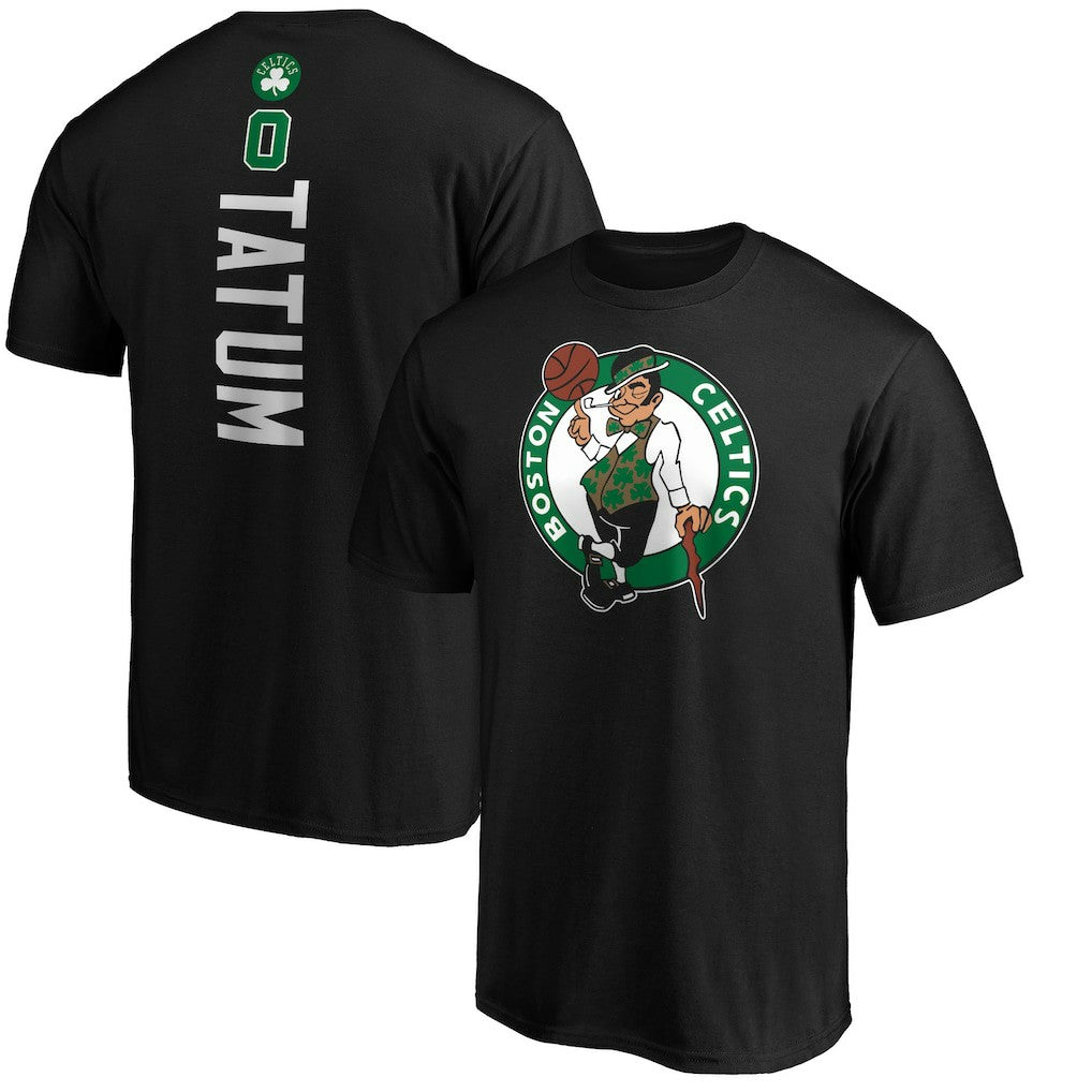 Jayson Tatum Boston Celtics Team Playmaker Name & Number T-Shirt Black